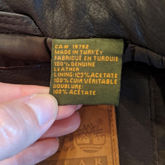 Timberland Chocolate Brown Leather Jacket NWT - Picture 5 of 10